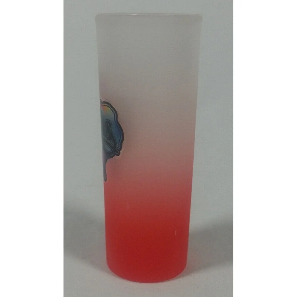 NEW Billy Bob's Texas Frosted Red Fade Shot Glass 4